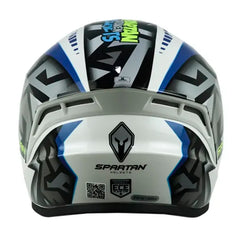 Casco Spartan Draken S Jolly Negro Blanco Azul