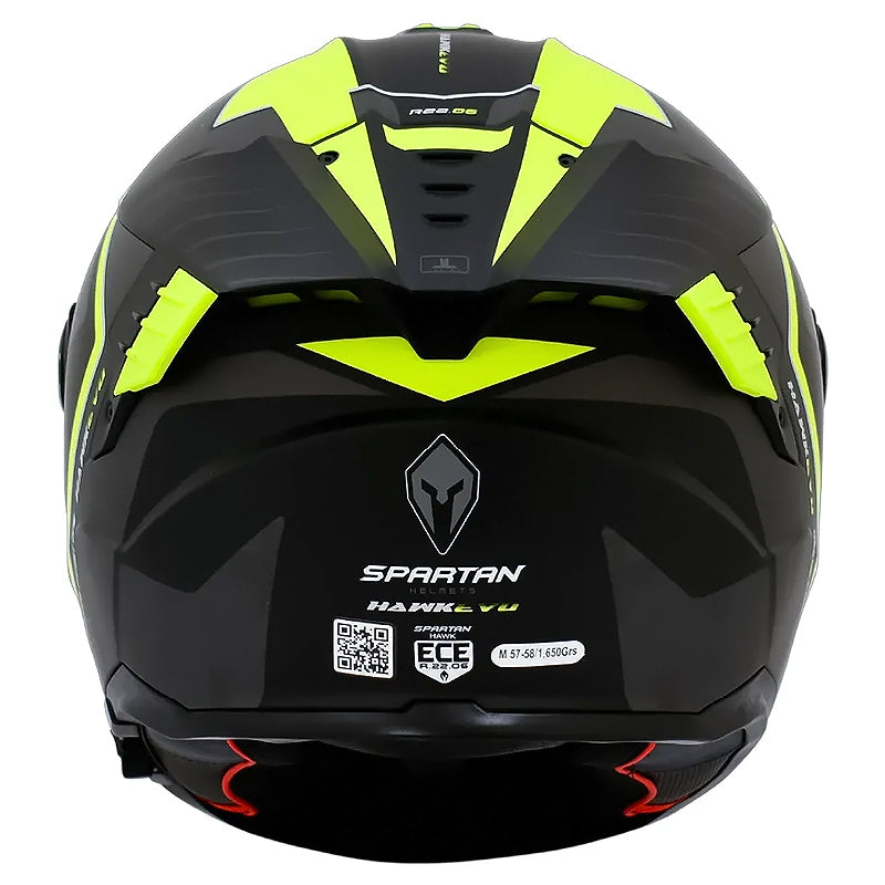 Casco Spartan Hawk First Hiviz Amarillo