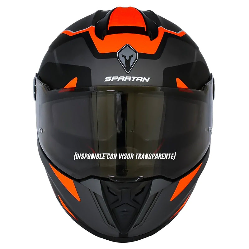 Casco Spartan Hawk First Negro Gris Rojo