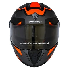 Casco Spartan Hawk First Negro Gris Rojo
