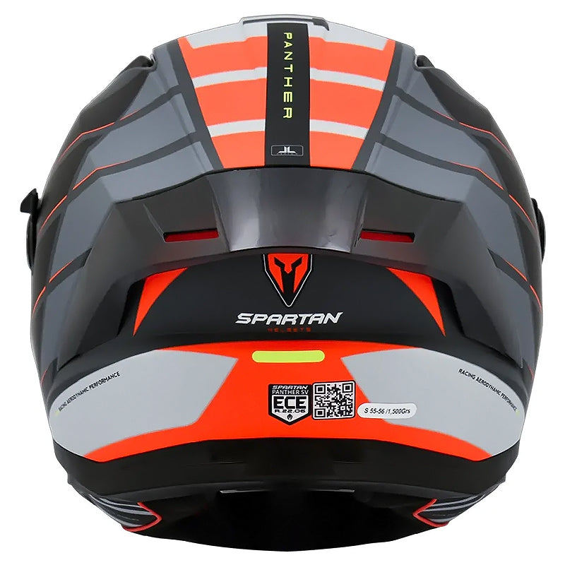 Casco Spartan Panther Flight Negro Rojo