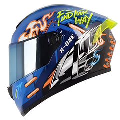 Casco X-One X-500Gt Evo Gpt Azul Naranja
