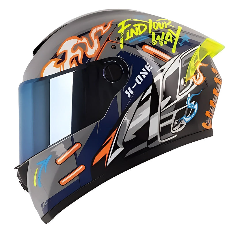 Casco X-One X-500Gt Evo Gpt Gris Oscuro Naranja
