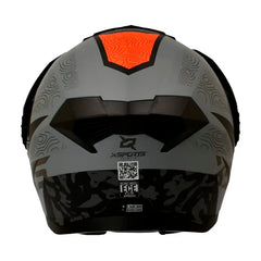 Casco X-Sports 165 Girard Gris Mate Rojo