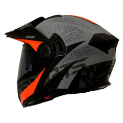 Casco X-Sports 165 Girard Gris Mate Rojo
