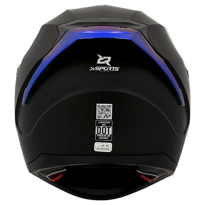Casco XSports M67 Negro Reloaded Azul