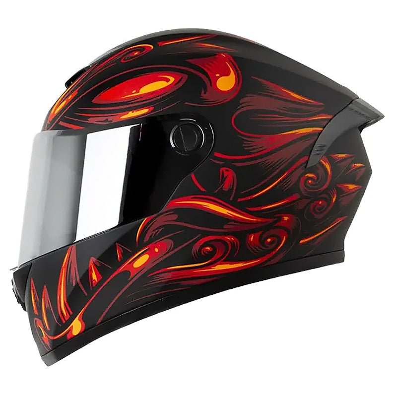 Casco X_One x-500 Gt Evo Old Mask Negro Rojo Visor Iridium Silver