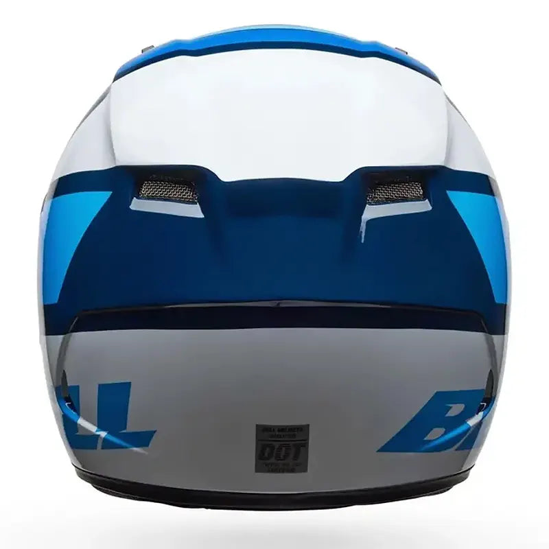 Casco Bell Qualifer Chasm Azul Blanco Brillo