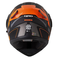 Casco Hro 3400Dv Evo Ioque Negro Naranja Visor Iridium Rojo