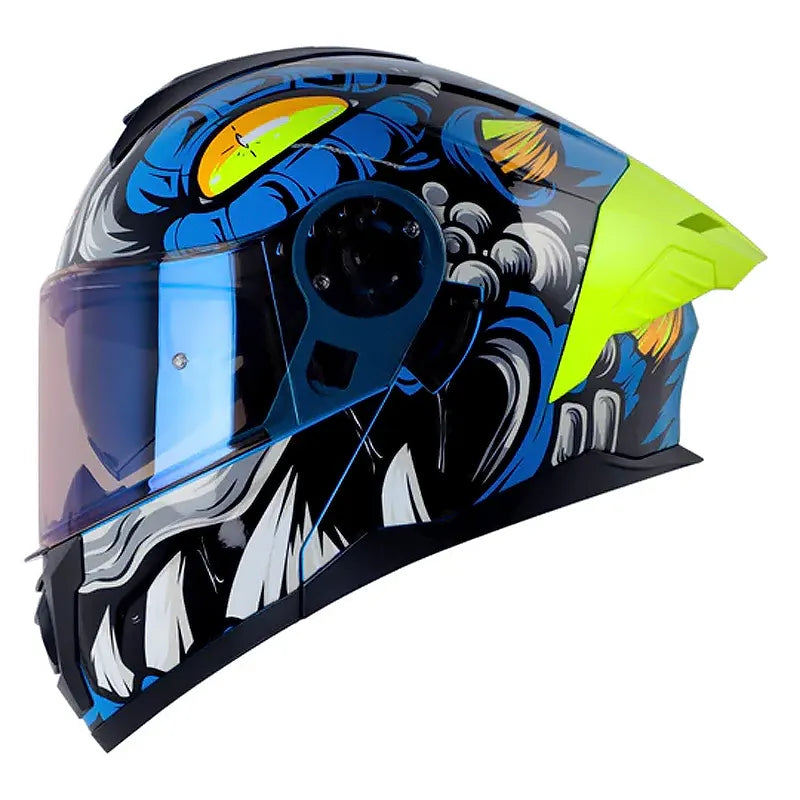 Casco Hro 3480dv Evo Agrext Azul Gris Visor Iridium Azul