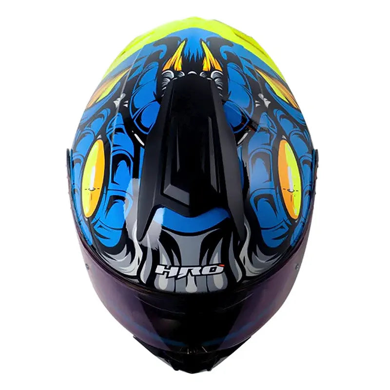 Casco Hro 3480dv Evo Agrext Azul Gris Visor Iridium Azul
