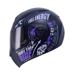 Casco Ich 3110 Speed Mast Negro Brillante Morado
