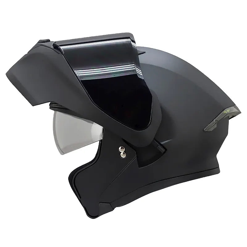 Casco Ich 3120Dv Plano Negro Visor Smoke