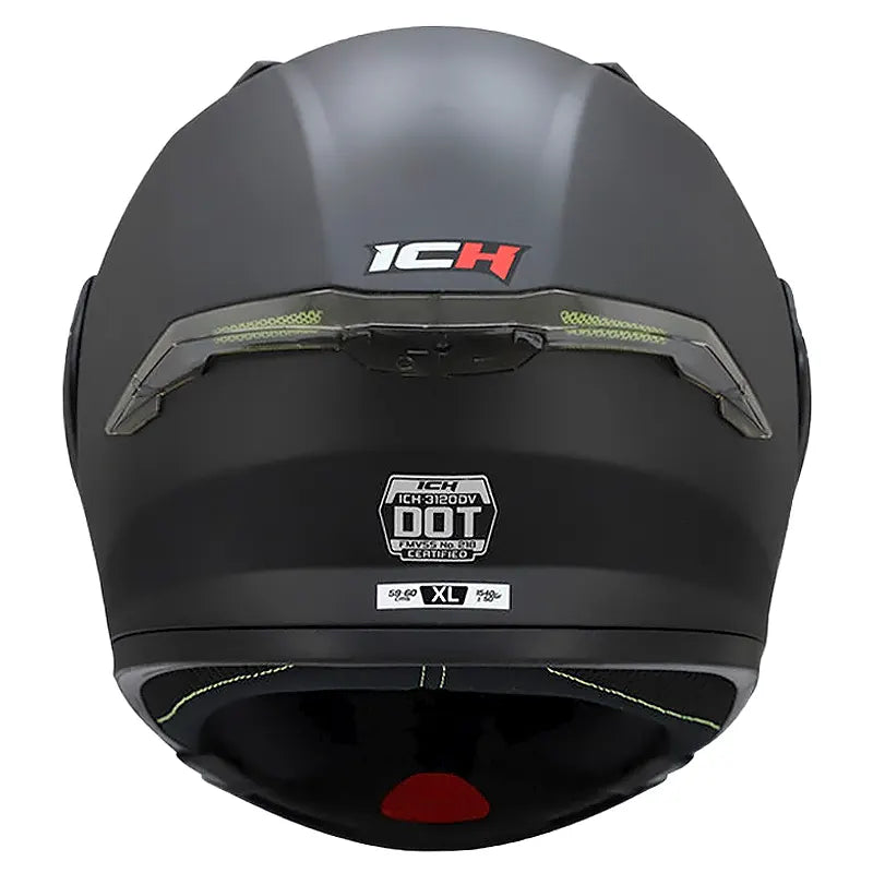 Casco Ich 3120Dv Plano Negro Visor Smoke