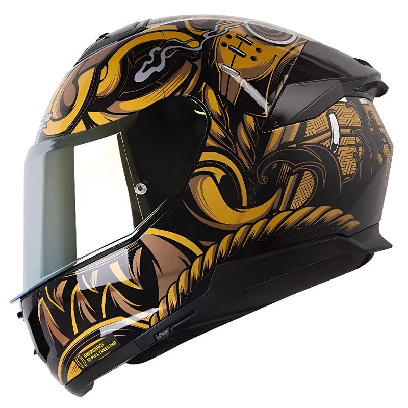 Casco Ls2 Ff808 Stream Samurai Dorado Negro