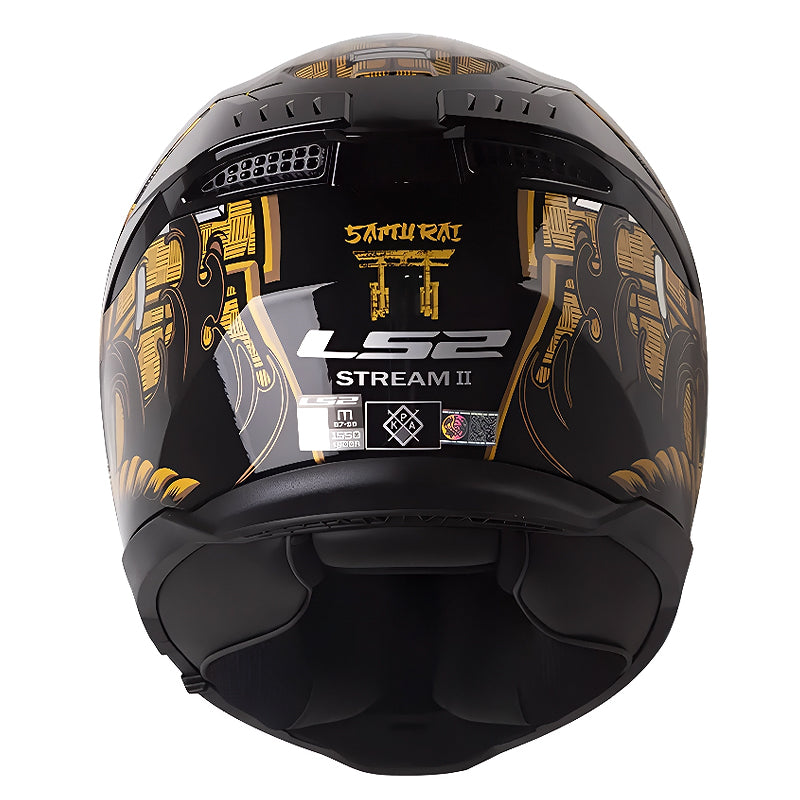 Casco Ls2 Ff808 Stream Samurai Dorado Negro