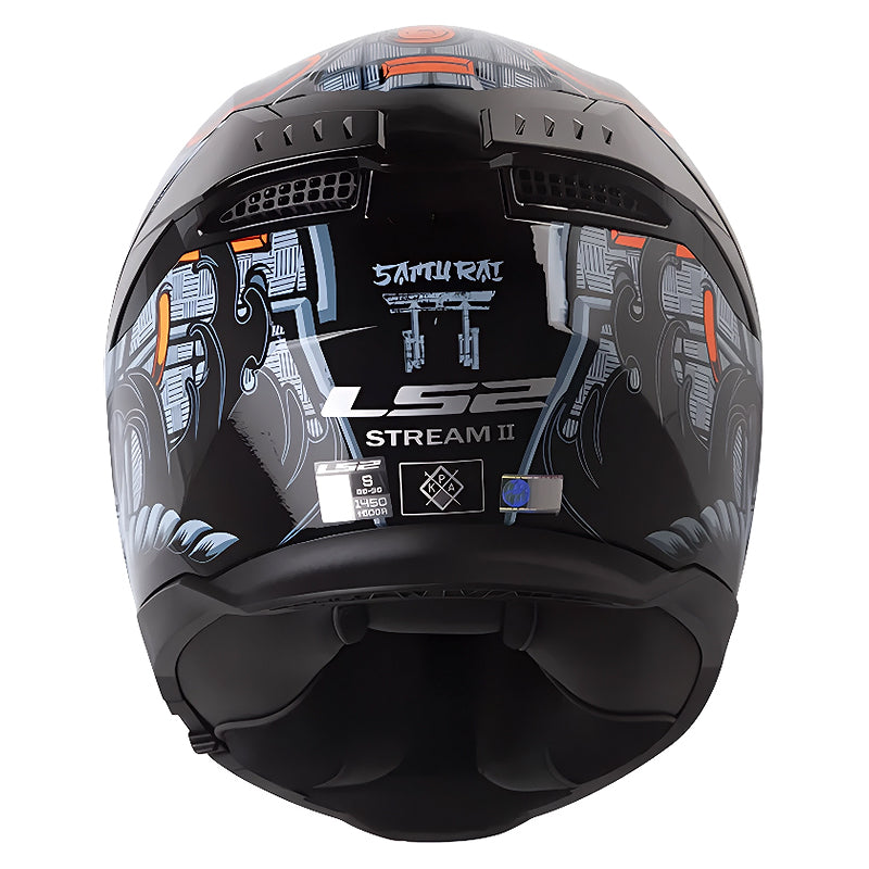 Casco Ls2 Ff808 Samurai Gris Azul Visor Revo Azul