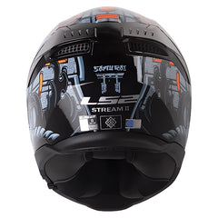Casco Ls2 Ff808 Samurai Gris Azul Visor Revo Azul