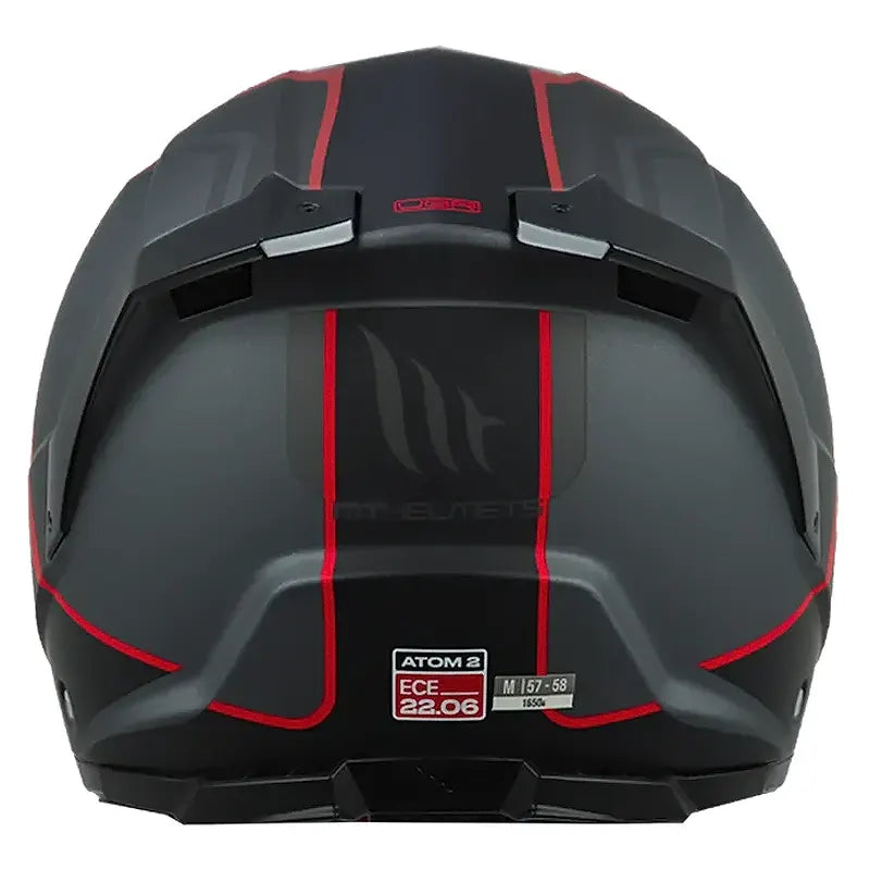 Casco Mt Atom 2Sv Emalla B15 Gris Rojo