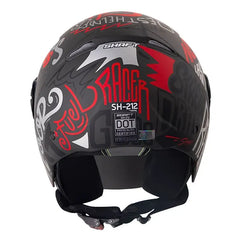 Casco Shaft 212 Racer Gris Oscuro Rojo