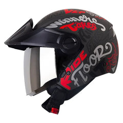 Casco Shaft 212 Racer Gris Oscuro Rojo