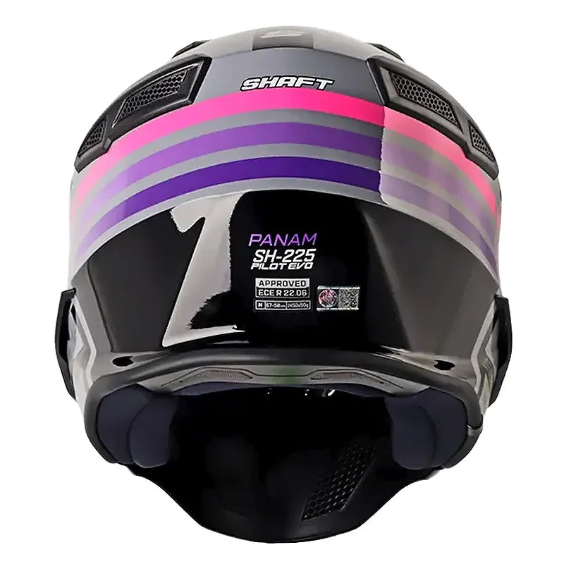 Casco Shaft 225 Pilot Panam Gris Fucsia Brillante
