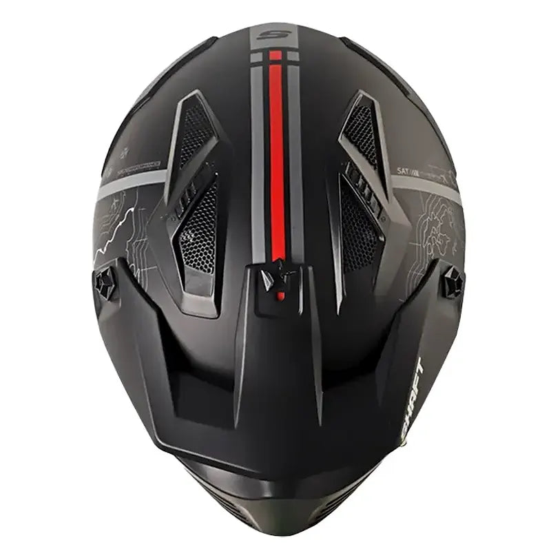 Casco Shaft 225 Pilot Panam Negro Rojo
