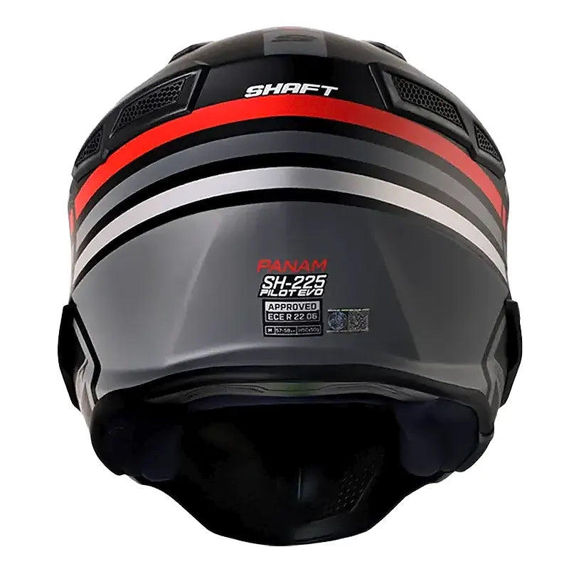 Casco Shaft 225 Pilot Panam Negro Rojo