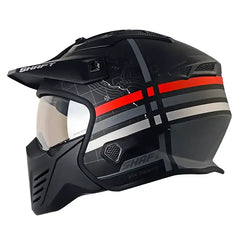 Casco Shaft 225 Pilot Panam Negro Rojo
