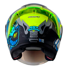 Casco Shaft 226 Gt Anymaniac Gris Azul Visor Iridium Azul