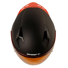 Casco Shaft 226 Gt Solid Negro Mate Naranja