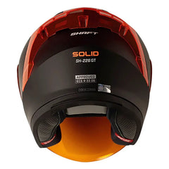 Casco Shaft 226 Gt Solid Negro Mate Naranja