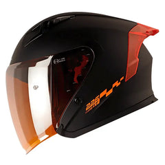 Casco Shaft 226 Gt Solid Negro Mate Naranja