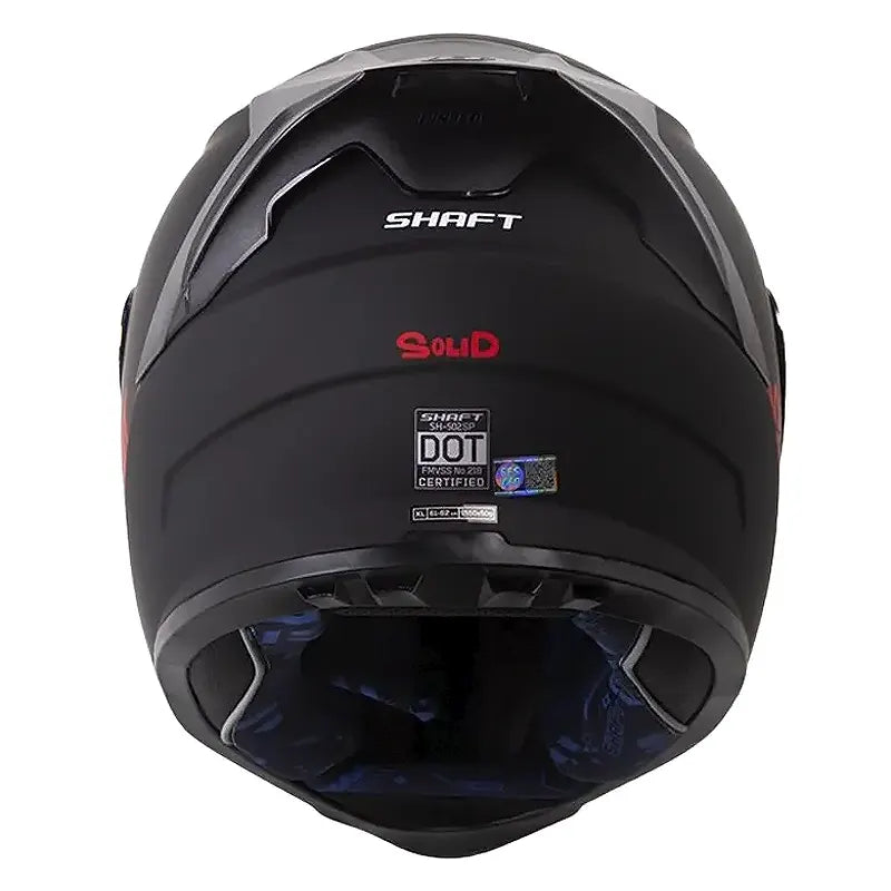 Casco Shaft 502sp Solid Negro Rojo