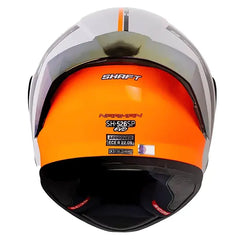 Casco Shaft 526sp Evo Narkan Gris Naranja Visor Iridium Rojo