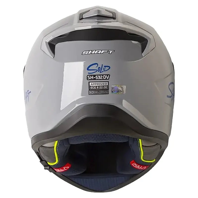 Casco Shaft 532Dv Solid Gris Azul Visor Iridium Azul