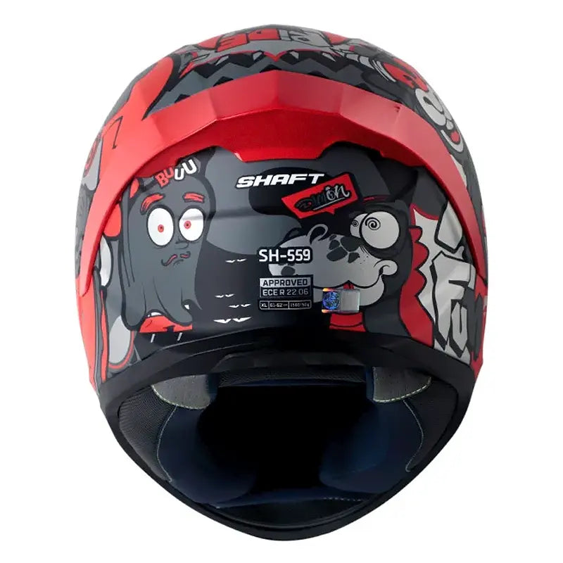 Casco Shaft 559 Dimon Gris Oscuro Rojo