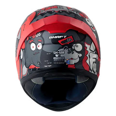 Casco Shaft 559 Dimon Gris Oscuro Rojo
