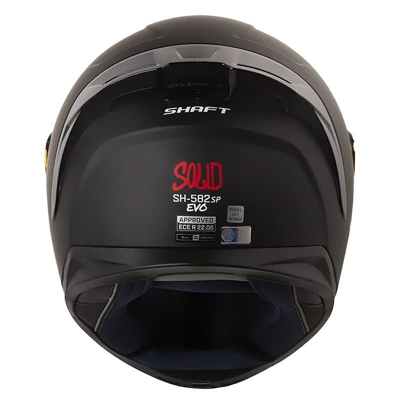 Casco Shaft 582Sp Evo Solid Negro Rojo Visor Revo Rojo