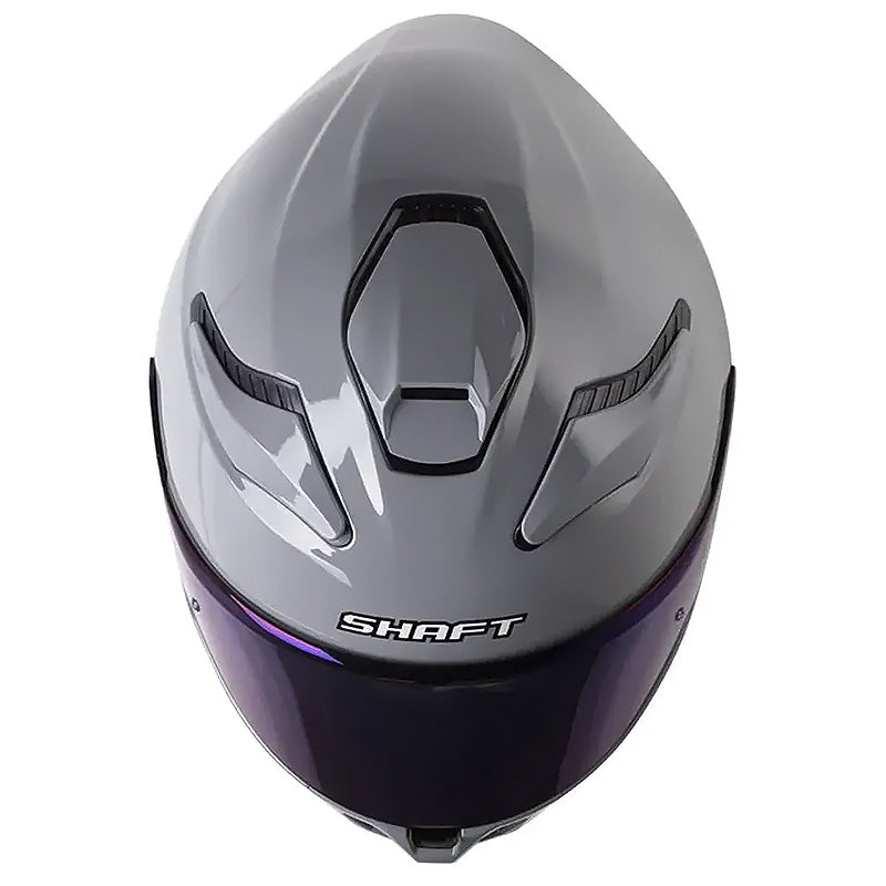 Casco Shaft 584 Sp Solid Gris Silver Visor Iridium Azul