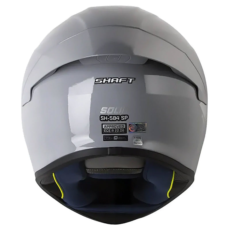 Casco Shaft 584 Sp Solid Gris Silver Visor Iridium Azul