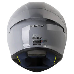 Casco Shaft 584 Sp Solid Gris Silver Visor Iridium Azul
