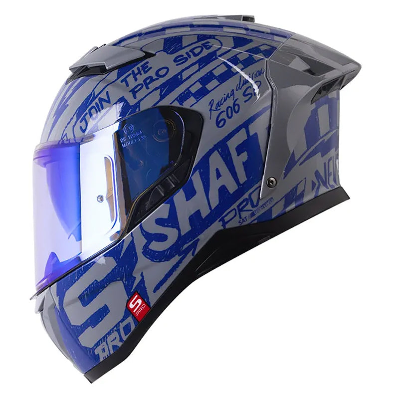Casco Shaft Pro 606Sp Racing Gris Azul