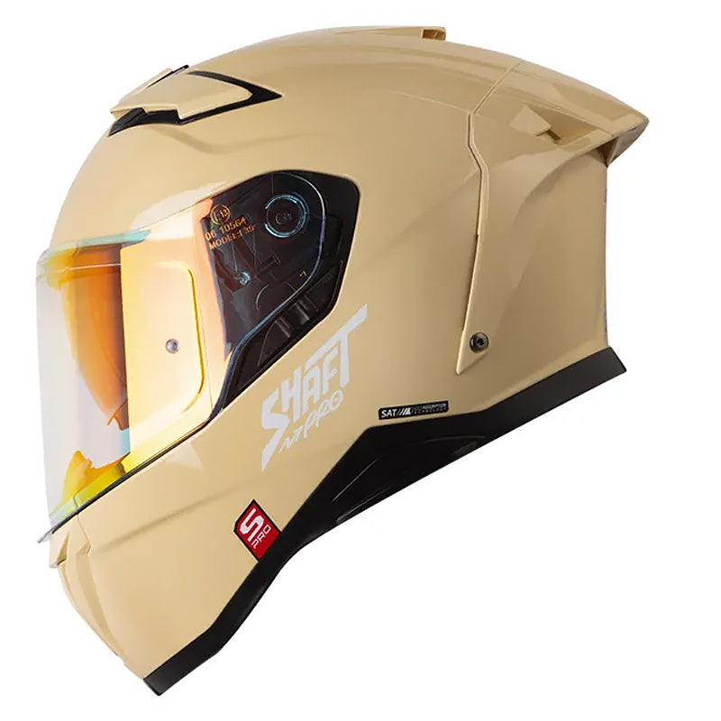 Casco Shaft Pro 606Sp Solid Beige Blanco