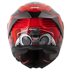 Casco Shaft Pro 609 Venom Madness Rojo Negro Visor Iridium Rojo