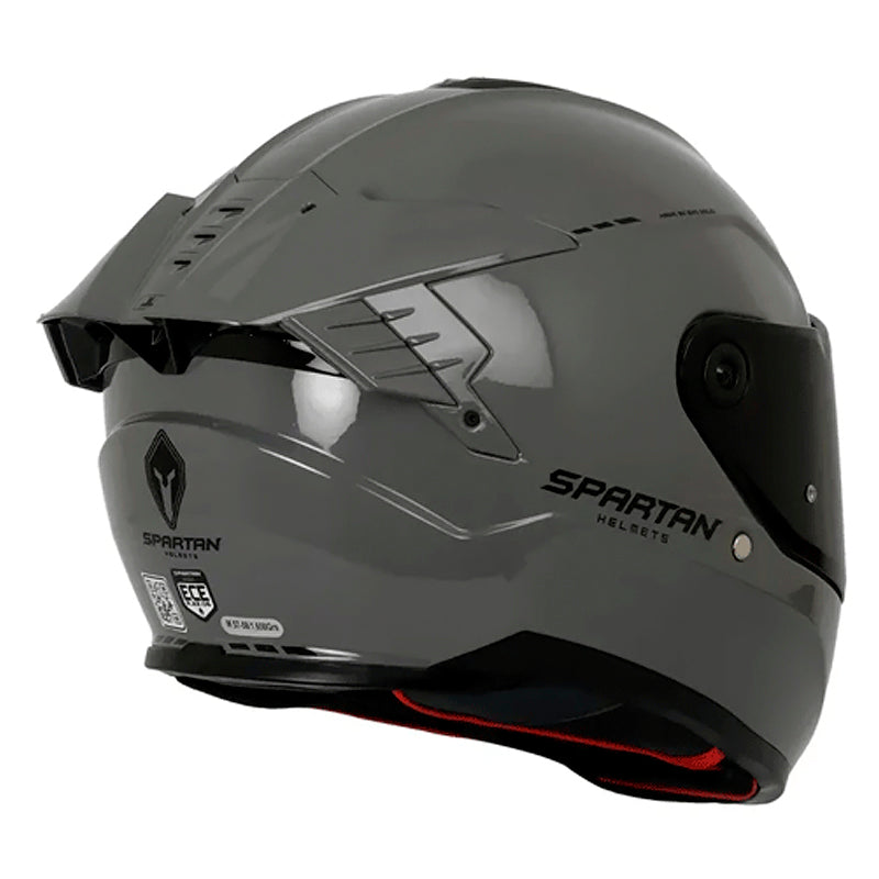 Casco Spartan Hawk Solid Gris Brillo