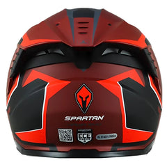 Casco Spartan Hawk Sv Titan Negro Mate Rojo