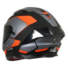 Casco Spartan Panther Sv Gale Negro Mate Gris Rojo