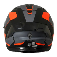 Casco Spartan Panther Sv Gale Negro Mate Gris Rojo
