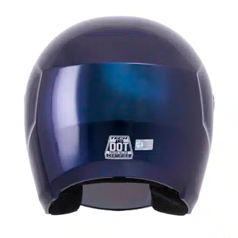 Casco Tech T10 Solid Camaleon Visor Iridium Azul